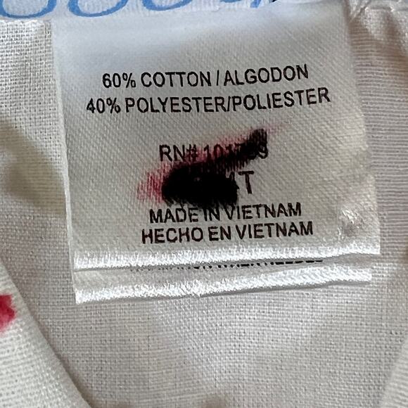 Goodlad Boys White Short Sleeve Button Shirt Red Blue Mini Print Size 4T Summer - Picture 7 of 9